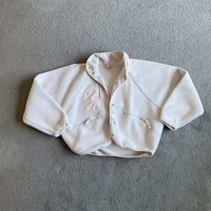 Free People Baby Pink Fleece Jacket